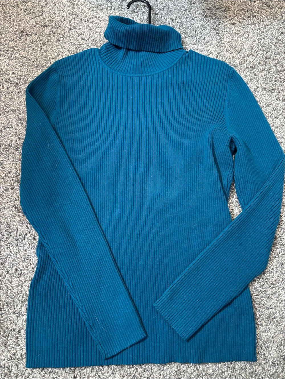 St. John's Bay Teal Ribbed Turtleneck Sweater